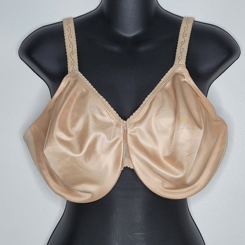 Wacoal Simple Shaping Minimizer Bra Size 44D Underwire Unlined Beige 857109